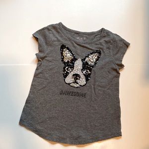 The Children’s Place short sleeve French bulldog shirt size 5/6